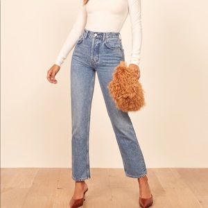 Reformation Cynthia Jeans Raw Hem